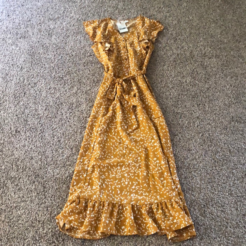 Floral Mustard Dress